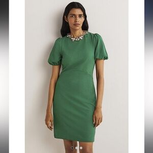 Cut Out Jersey Mini Dress, Hunter Green